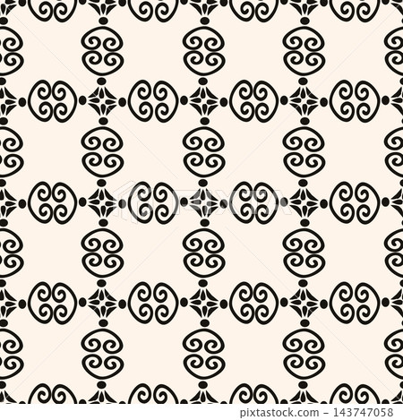 Vector minimal geometric seamless pattern. Small linear element modern lux fabric design textile swatch ladies dress, man shirt all over print block  143747058