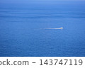 Blue sea and high-speed boat Blue sea and high-speed boat 143747119