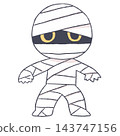 Cute Halloween illustration of a man in bandages 143747156
