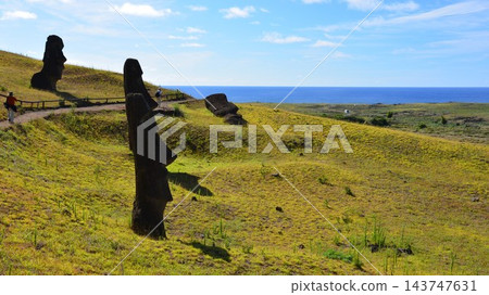 復活節島:南太平洋上一個神秘而孤立的島嶼。 復活節島:南太平洋上一個神秘而孤立的島嶼。 143747631