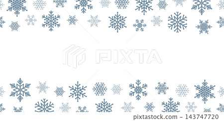 bright seamless christmas snowflake border isolated with copy space vector illustration bright seamless christmas snowflake border isolated with copy space vector illustration 143747720