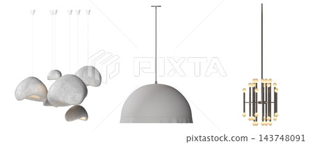chandelier on the ceiling isolated on transparent background, hanging lamp, pendant light, 3D illustration, cg render chandelier on the ceiling isolated on transparent background, hanging lamp, pendant light, 3D illustration, cg render 143748091