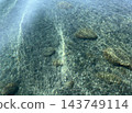 Light filtering into the clear, shallow waters of West Izu and the rocks underwater 143749114