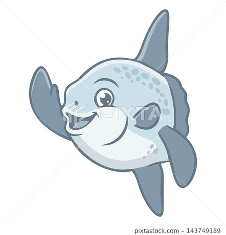 mola mola sun fish mascot logo design 143749189