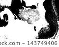 Abstract Ink Marble Black and White Grunge Vector Texture 143749406