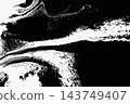 Abstract Ink Marble Black and White Grunge Vector Texture 143749407
