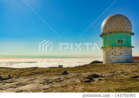 Torre peak, Serra da Estrela in Portugal. Torre peak, Serra da Estrela in Portugal. 143750365