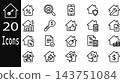 Real Estate & Home Services Line Icons Set 143751084
