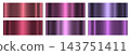 A set of purple, pink and terracotta gradients on a white background. 143751411