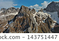 Rocky snow mountains aerial view 143751447
