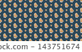 .Whimsical chick pattern inspired by cottagecore and folk art. 143751674
