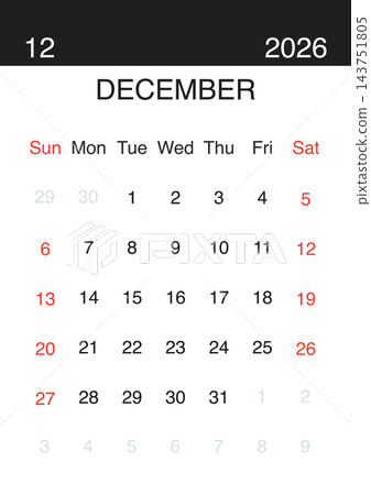December 2026 English Functional Monthly Planner Grid Clean Minimal Business Cal December 2026 English Functional Monthly Planner Grid Clean Minimal Business Cal 143751805