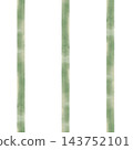 Green stripped watercolor seamless pattern. Vertical paint brush stroke on repeated texture in soft nature color. Stripes design isolated from background, hand drawn illustration for fabric, wallpaper 143752101
