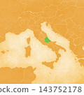 Ocher map of Italy - Abruzzo 143752178