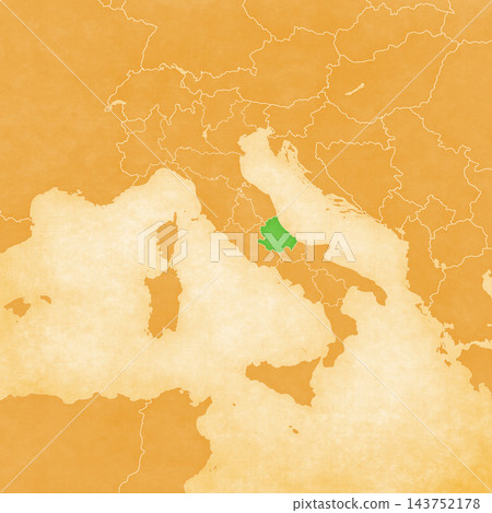 Ocher map of Italy - Abruzzo Ocher map of Italy - Abruzzo 143752178