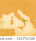 Ocher map of Italy - Basilicata 143752180