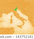 Ocher map of Italy - Veneto 143752181