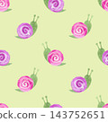 Seamless watercolor snails pattern 143752651