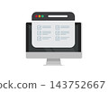 computer monitor displaying online survey form with check marks 143752667