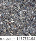 Seamless gravel stone texture for 3D modeling and background design. Detailed natural pebble surface pattern. 143753168