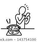 A pot boils over when you look away in the stick figure series. A pot boils over when you look away in the stick figure series. 143754100