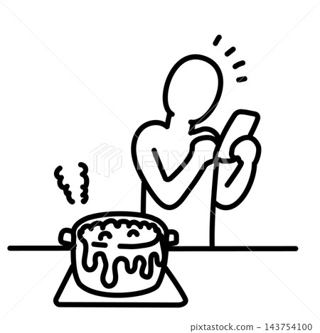 A pot boils over when you look away in the stick figure series. 143754100