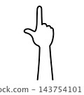 A simple illustration of a pointing hand sign. A simple illustration of a pointing hand sign. 143754101