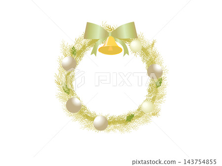 黃金聖誕花環 黃金聖誕花環 143754855