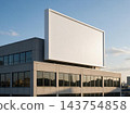 poster mockup displayed outside the building 143754858
