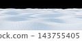 Snowdrift in the winter on black background 3D render 143755405