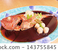 Delicious-looking whole braised golden snapper 143755845