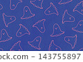 Octopus-shaped sausage line drawing pattern (pink x navy) 143755897