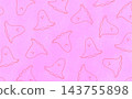 Octopus-shaped sausage line art pattern (pink x pink) 143755898