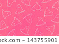 Octopus-shaped sausage line drawing pattern (white x red) 143755901