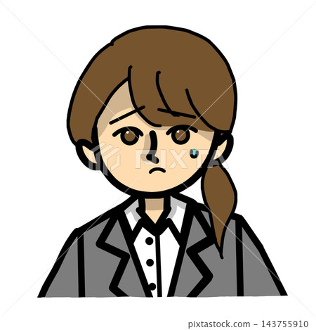 Close-up illustrations of women's faces that can be used in business, trouble, reflection, apology, and problem-solving scenes. Close-up illustrations of women's faces that can be used in business, trouble, reflection, apology, and problem-solving scenes. 143755910
