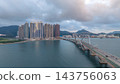 Hong Kong Oct 17 2026 Tseung Kwan O Cross Bay Link bridge aerial view 143756063