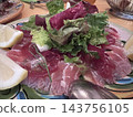 Prosciutto salad and refreshing lemon appetizer 143756105