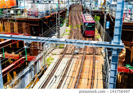東京雜司谷：有軌電車和地下隧道施工，2026年7月，c-2，高飽和度對比 143756497