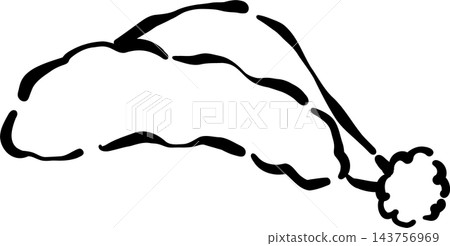 Minimalist Santa Claus Hat Outline Hand Drawn Doodle Minimalist Santa Claus Hat Outline Hand Drawn Doodle 143756969