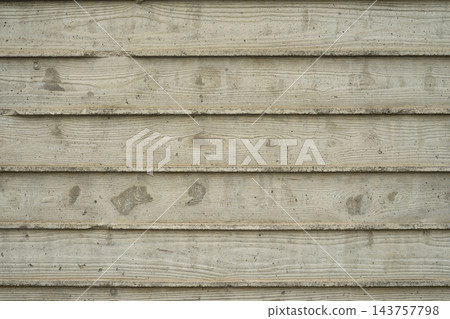 Modern Beige Exposed Concrete Panel Wall Texture with Horizontal Wood Grain Pattern Modern Beige Exposed Concrete Panel Wall Texture with Horizontal Wood Grain Pattern 143757798