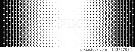 Vanishing vertical line halftone pattern. Faded geometric line pixel background. Abstract dashed screentone gradation bg. Rasterized dither transition texture. Comic hatch diffuse overlay. Vector Vanishing vertical line halftone pattern. Faded geometric line pixel background. Abstract dashed screentone gradation bg. Rasterized dither transition texture. Comic hatch diffuse overlay. Vector 143757984