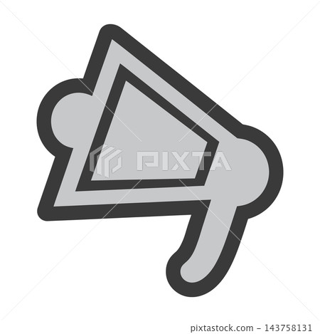 Megaphone icon for communication and announcement purposes effectively loudly speaking Megaphone icon for communication and announcement purposes effectively loudly speaking 143758131