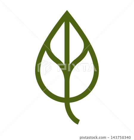 Green leaf logo symbol icon nature eco friendly sustainable Green leaf logo symbol icon nature eco friendly sustainable 143758340