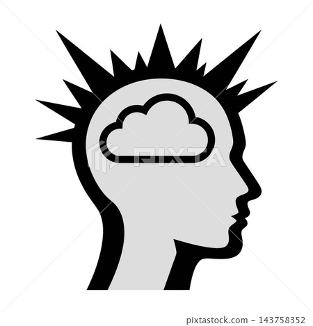 Creative thinking concept with cloud in head 143758352