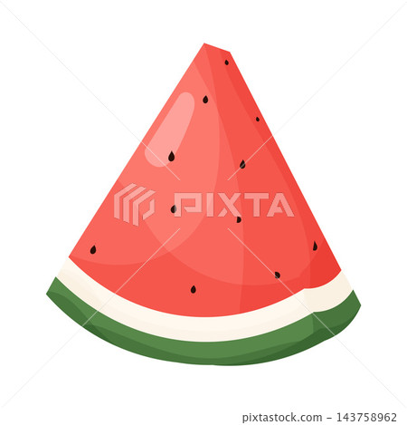 Illustration of Watermelon Slice Illustration of Watermelon Slice 143758962