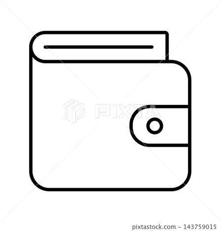 簡易錢包圖示插圖(線條畫)001 簡易錢包圖示插圖(線條畫)001 143759015