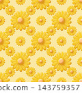 floral pattern with daisy flowers 143759357