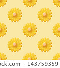 floral pattern with daisy flowers 143759359