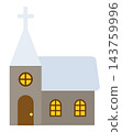 A church covered in snow 143759996