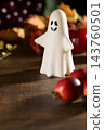 Halloween image of ghosts and harvest 143760501